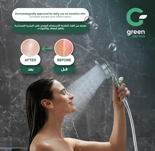 Green Derma Shower Filter — Chrome