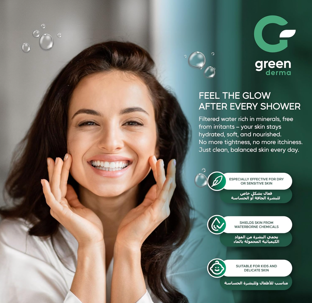 Green Derma Shower Filter — Matte Black