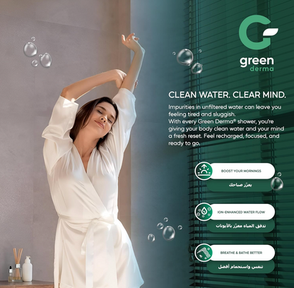 Green Derma Shower Filter — Matte Black