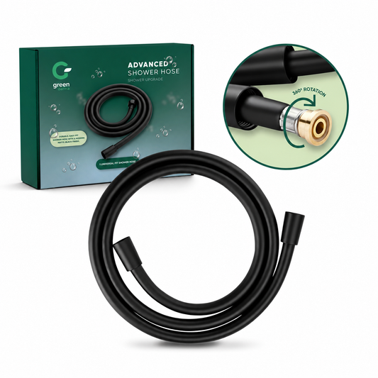 Green Derma Shower Hose — Matte Black