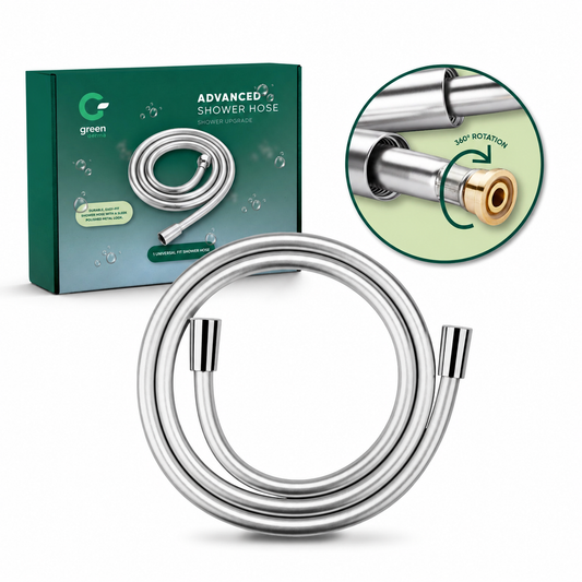 Green Derma Shower Hose — Chrome