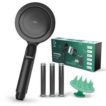 Green Derma Shower Filter — Matte Black